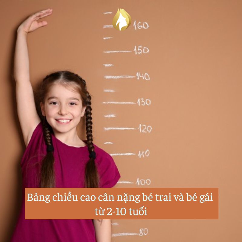Bảng chiều cao cân nặng bé trai và bé gái từ 2-10 tuổi