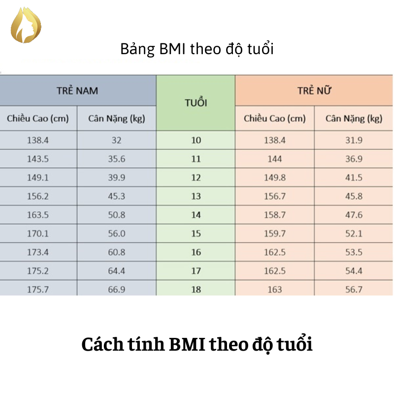 Cách tính chỉ số BMI cho nữ: Tính theo độ tuổi
